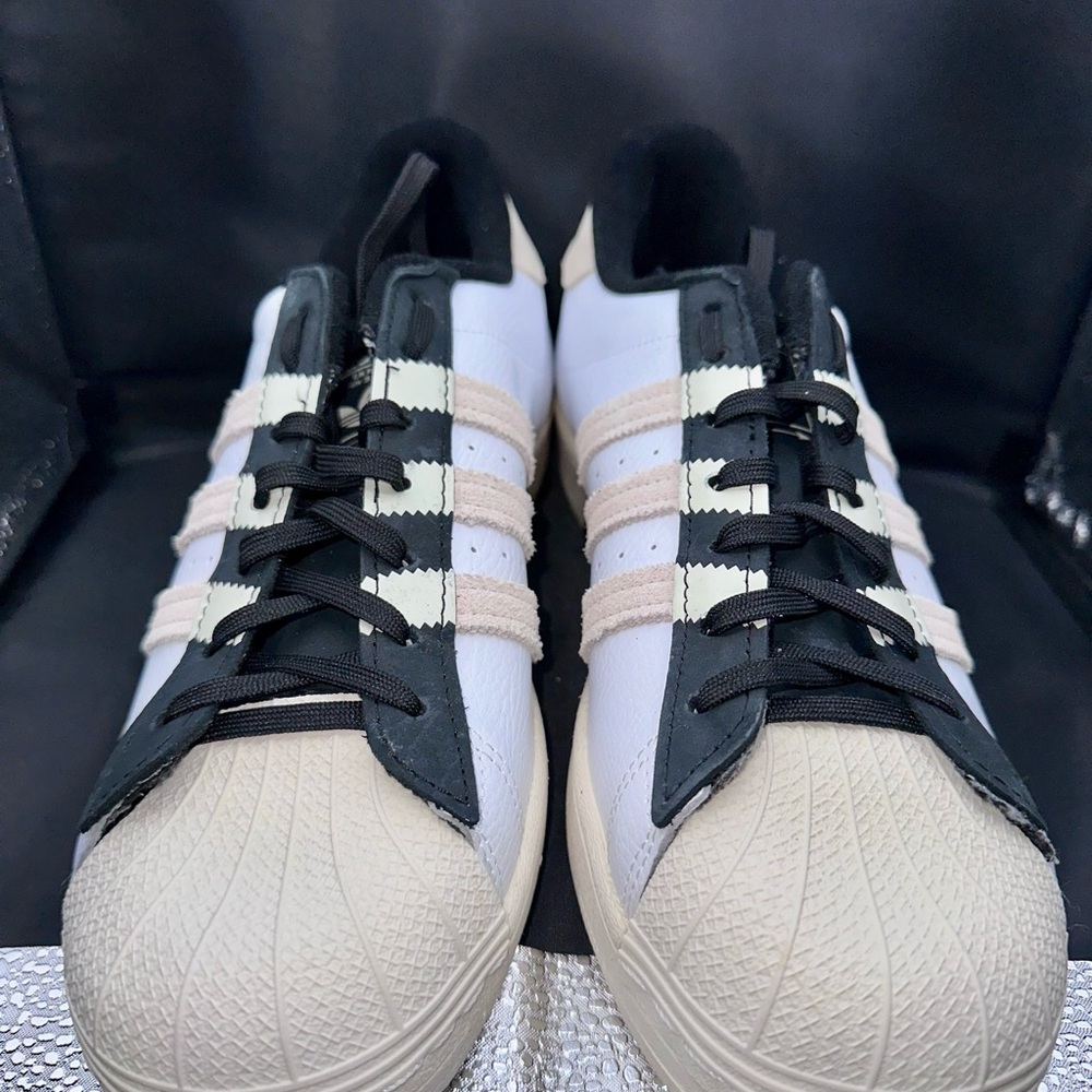 Adidas Mens Originals Superstar Black/Cream White Shoes Sneakers